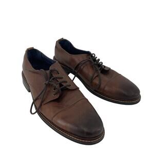 Joseph Abboud Harold Brown Oxford Shoes Men's Size 9 Leather Preowned